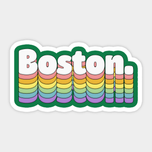 Boston // Retro Typography Design Sticker